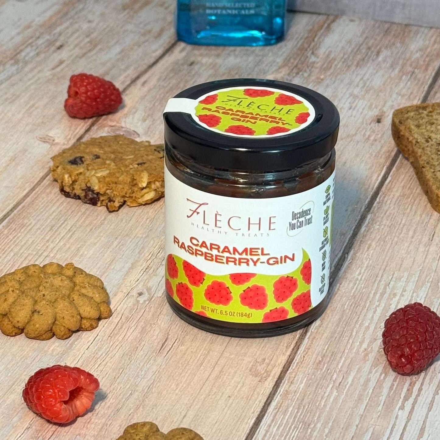 Caramel Raspberry - Gin Spread | Refined Sugar - Free Vegan Caramel – Flèche - Flèche Healthy Treats