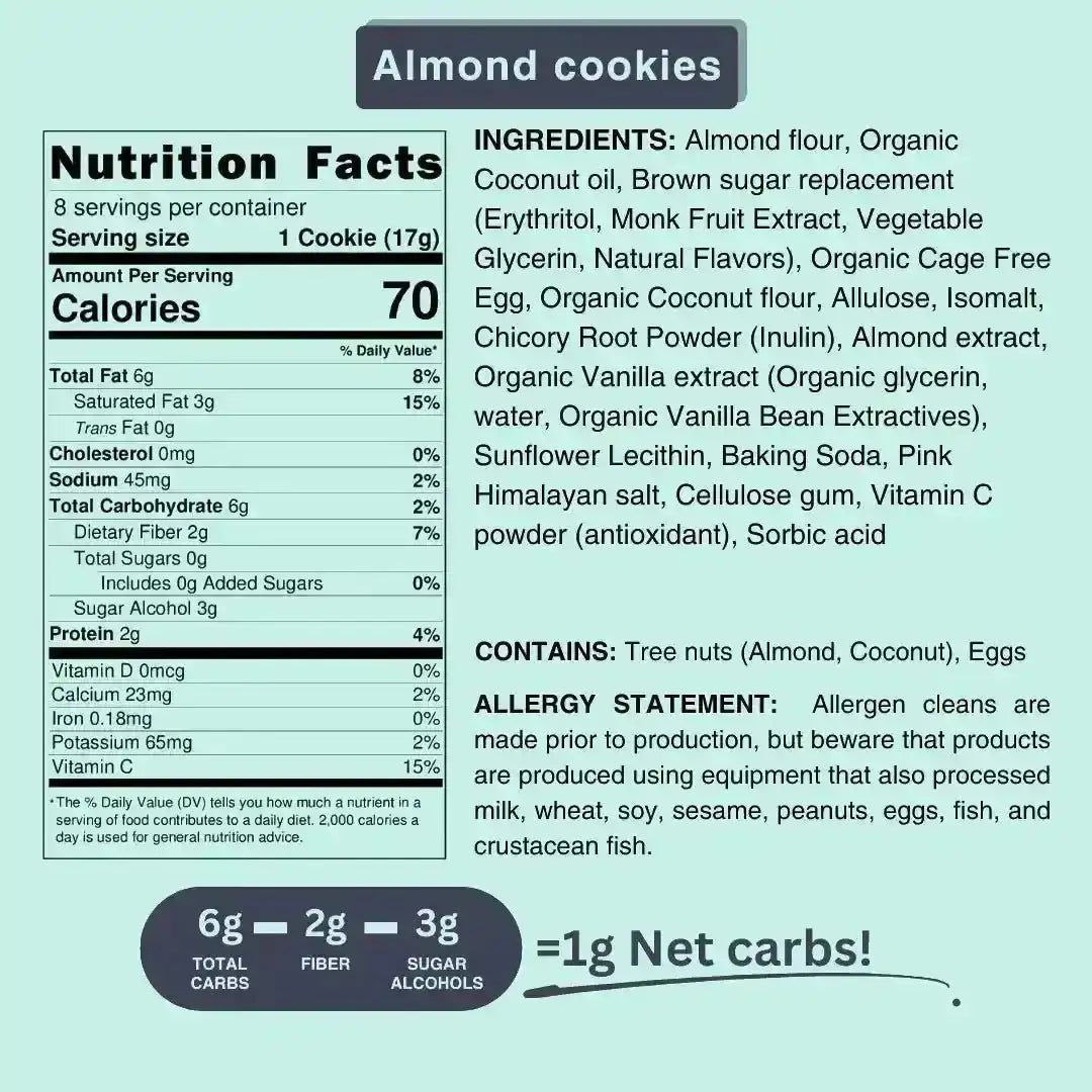 Gluten Free Almond Cookies | Flèche Healthy Treats - Flèche Healthy Treats