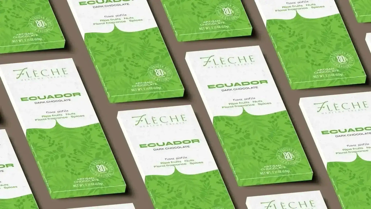 Vegan Sugar - Free 80% Dark Chocolate Ecuador | Flèche Healthy Treats - Flèche Healthy Treats