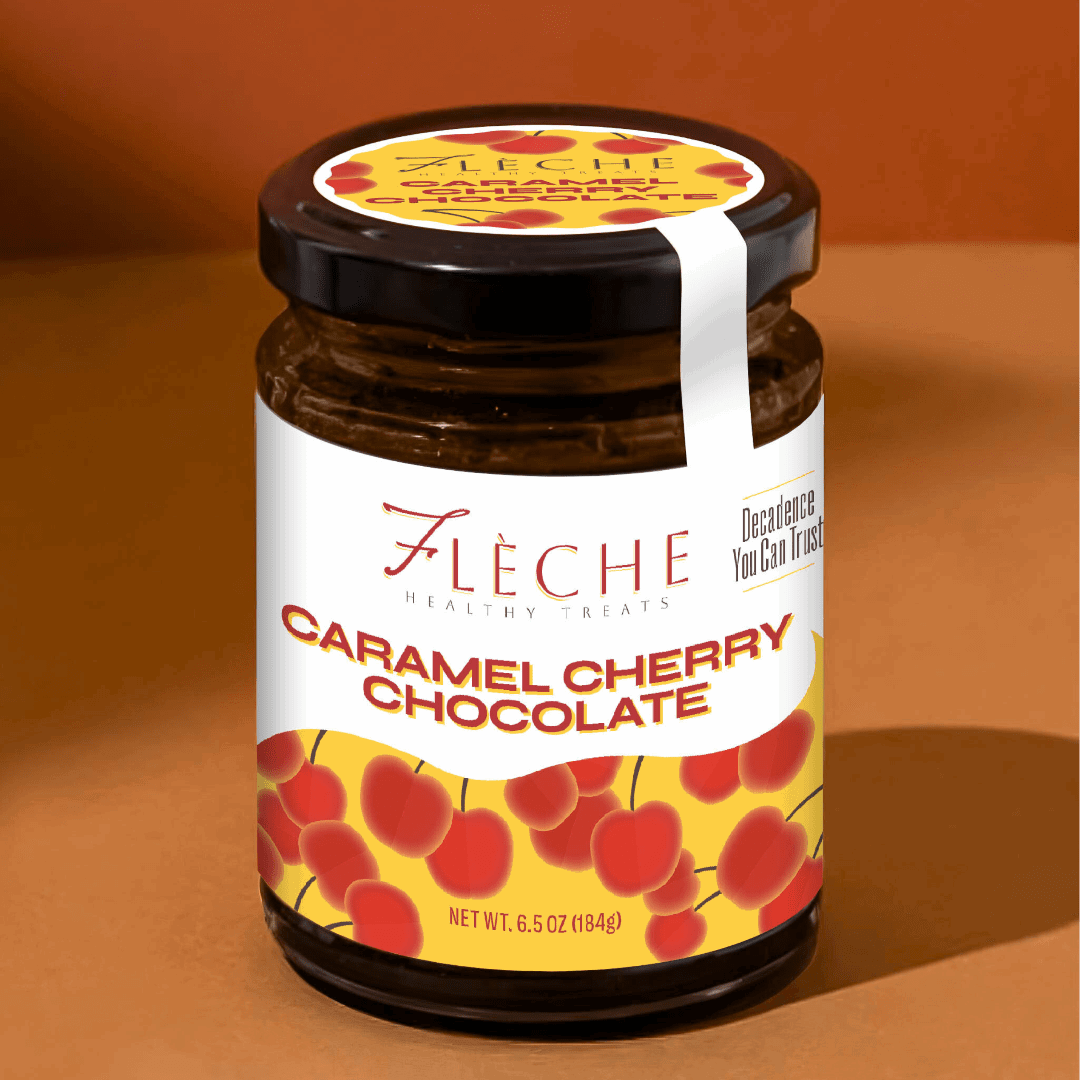 Caramel Cherry Chocolate Spread | Refined Sugar - Free Vegan - Flèche Healthy Treats