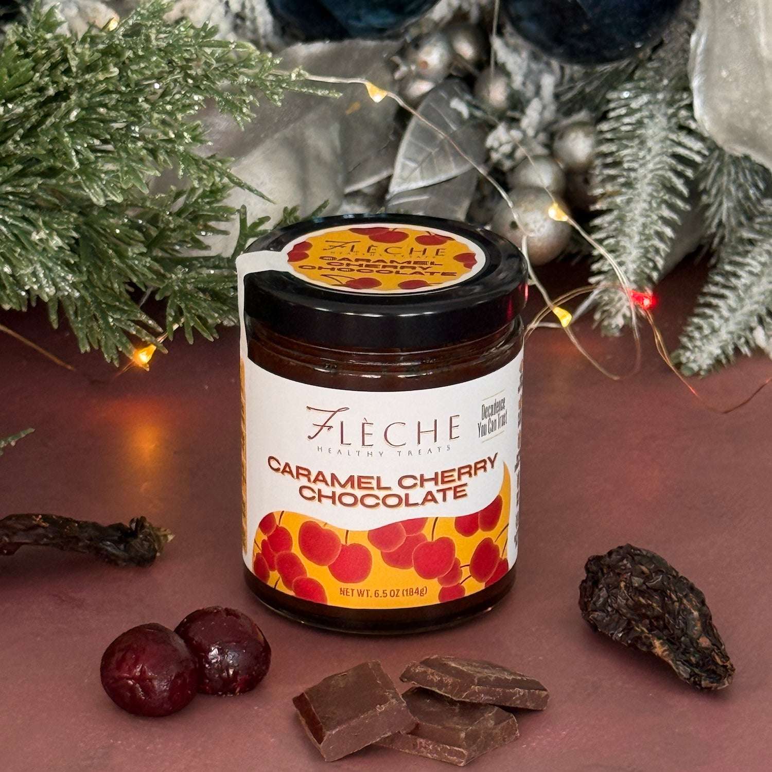 Caramel Cherry Chocolate Spread | Refined Sugar - Free Vegan - Flèche Healthy Treats