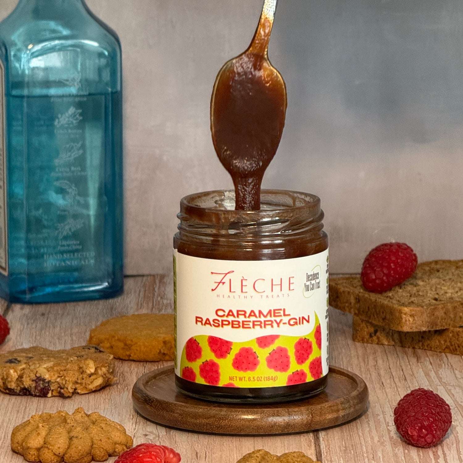 Caramel Raspberry - Gin Spread | Refined Sugar - Free Vegan Caramel – Flèche - Flèche Healthy Treats