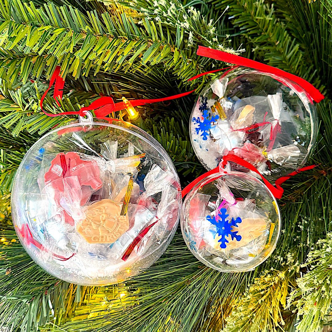 Christmas Chocolate - Filled Ornaments | Sugar - Free • Vegan • Gluten - Free - Flèche Healthy Treats