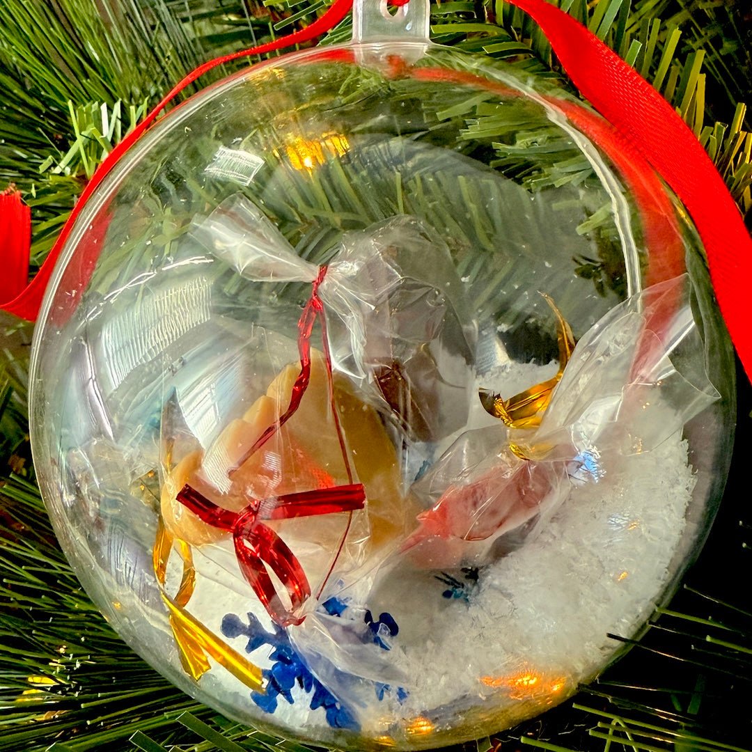 Christmas Chocolate - Filled Ornaments | Sugar - Free • Vegan • Gluten - Free - Flèche Healthy Treats