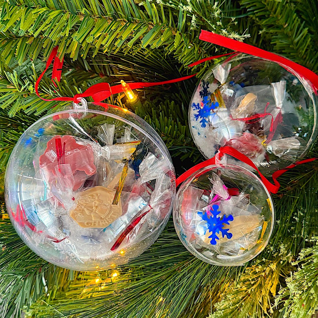 Christmas Chocolate - Filled Ornaments | Sugar - Free • Vegan • Gluten - Free - Flèche Healthy Treats