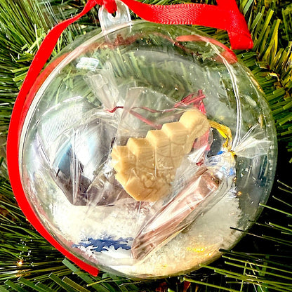 Christmas Chocolate - Filled Ornaments | Sugar - Free • Vegan • Gluten - Free - Flèche Healthy Treats