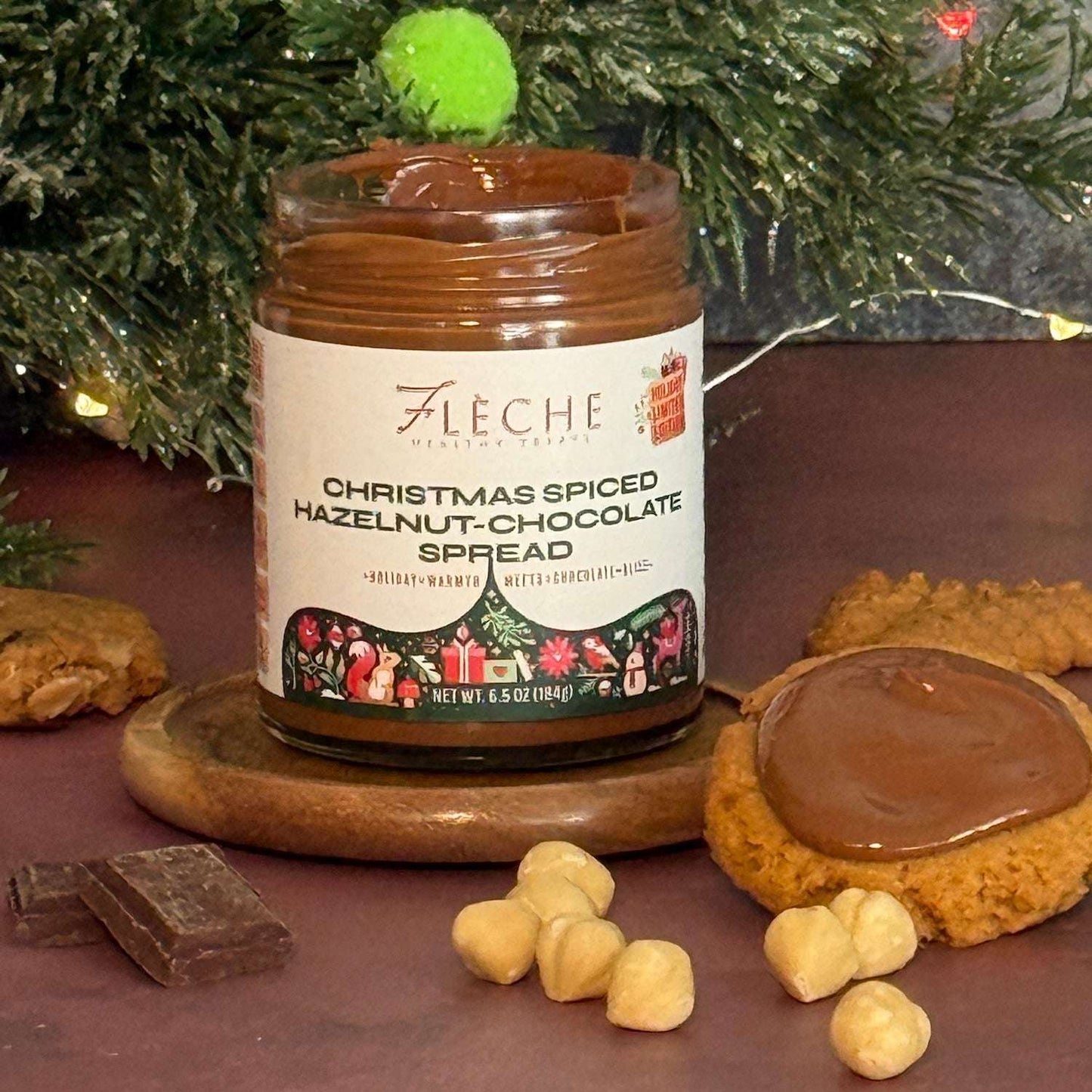 Christmas Spiced Hazelnut Chocolate Spread | Sugar - Free & Plant - based - Flèche Healthy Treats