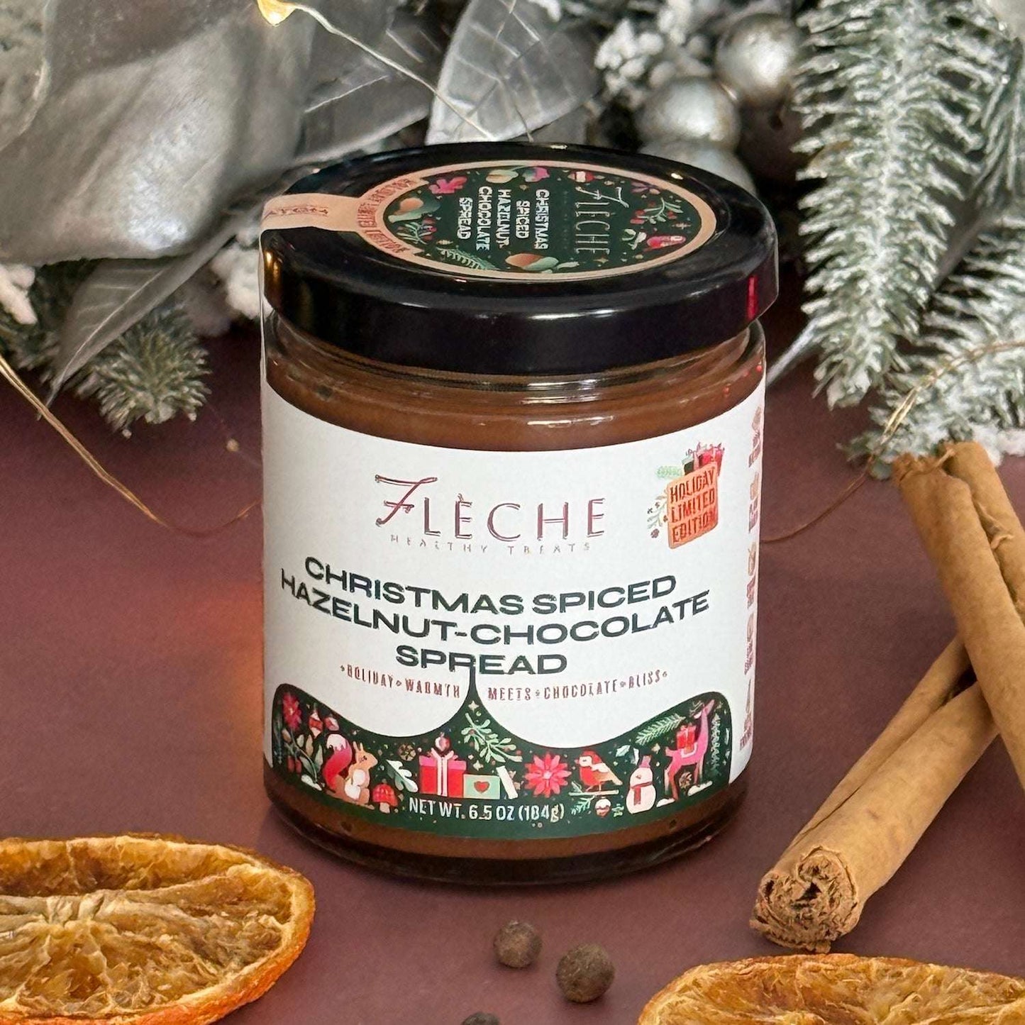 Christmas Spiced Hazelnut Chocolate Spread | Sugar - Free & Plant - based - Flèche Healthy Treats