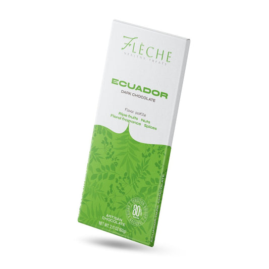 Flèche Healthy Treats Ecuador Dark Chocolate – Indulge in Pure Ecuadorian Richness - Fleche Healthy Treats