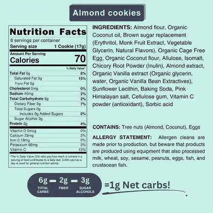 Gluten Free Almond Cookies | Flèche Healthy Treats - Flèche Healthy Treats