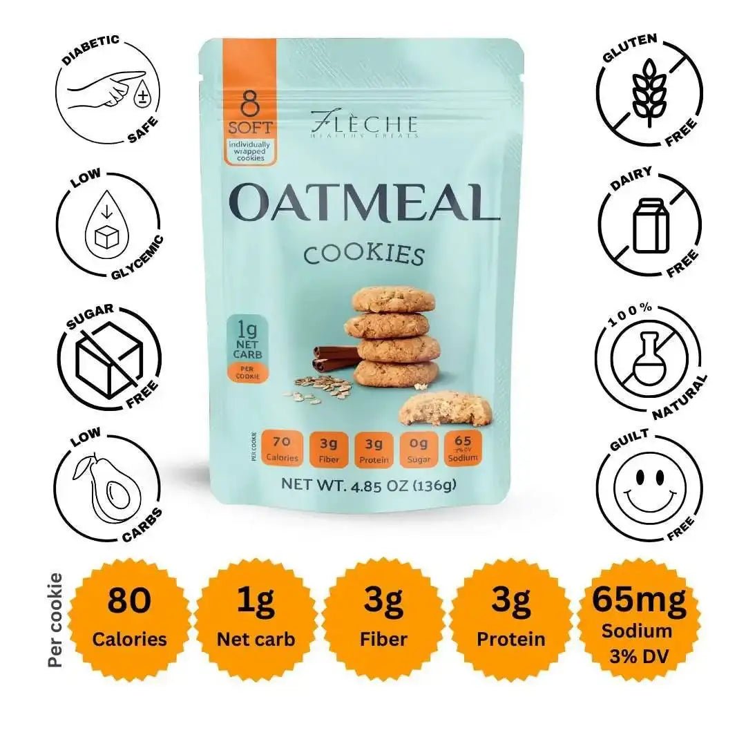 Gluten Free Oatmeal Cookies I Flèche Healthy Treats - Flèche Healthy Treats