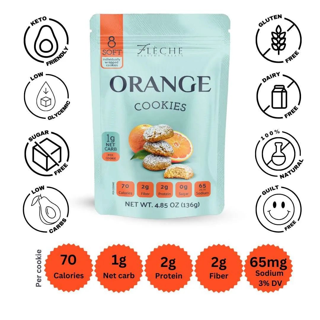 Gluten Free Orange Cookies I Flèche Healthy Treats - Flèche Healthy Treats