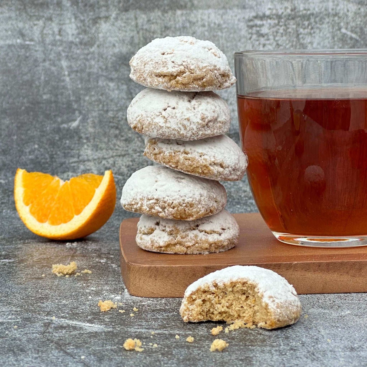 Italian Style Sugar Free Low Calorie Orange Cookies (Bag of 5 cookies) - Fleche Healthy Treats