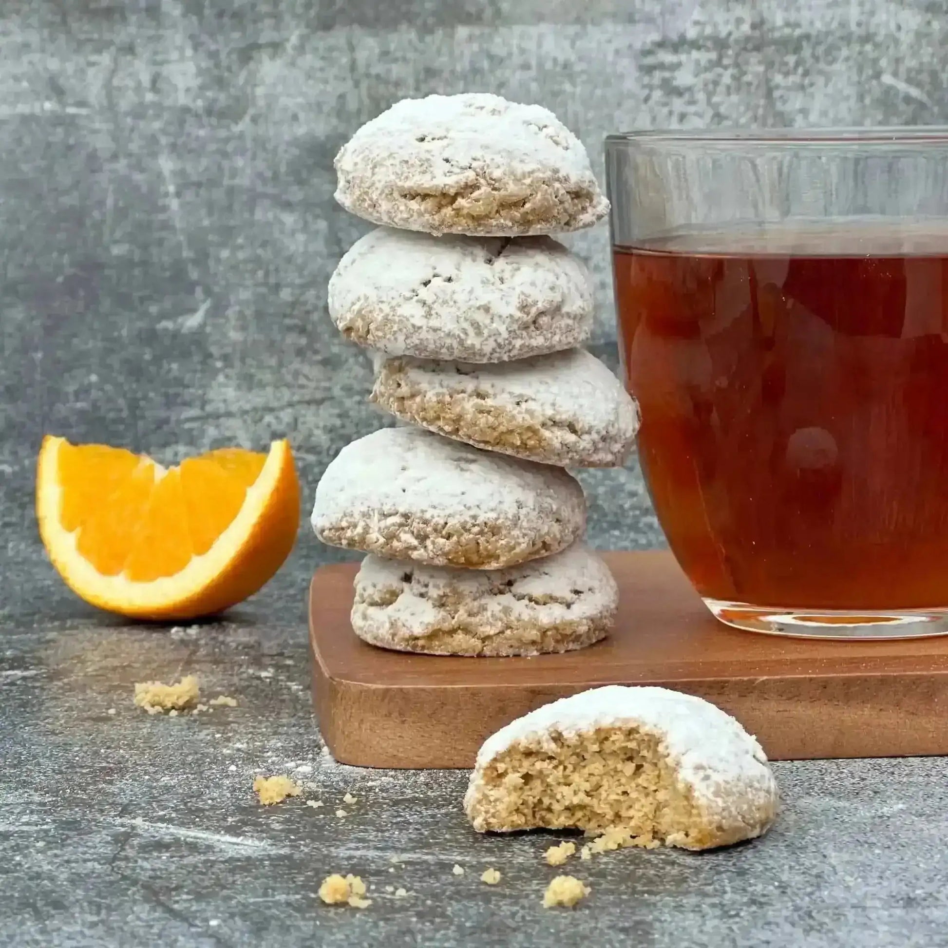 Italian Style Sugar Free Low Calorie Orange Cookies (Bag of 5 cookies) - Flèche Healthy Treats