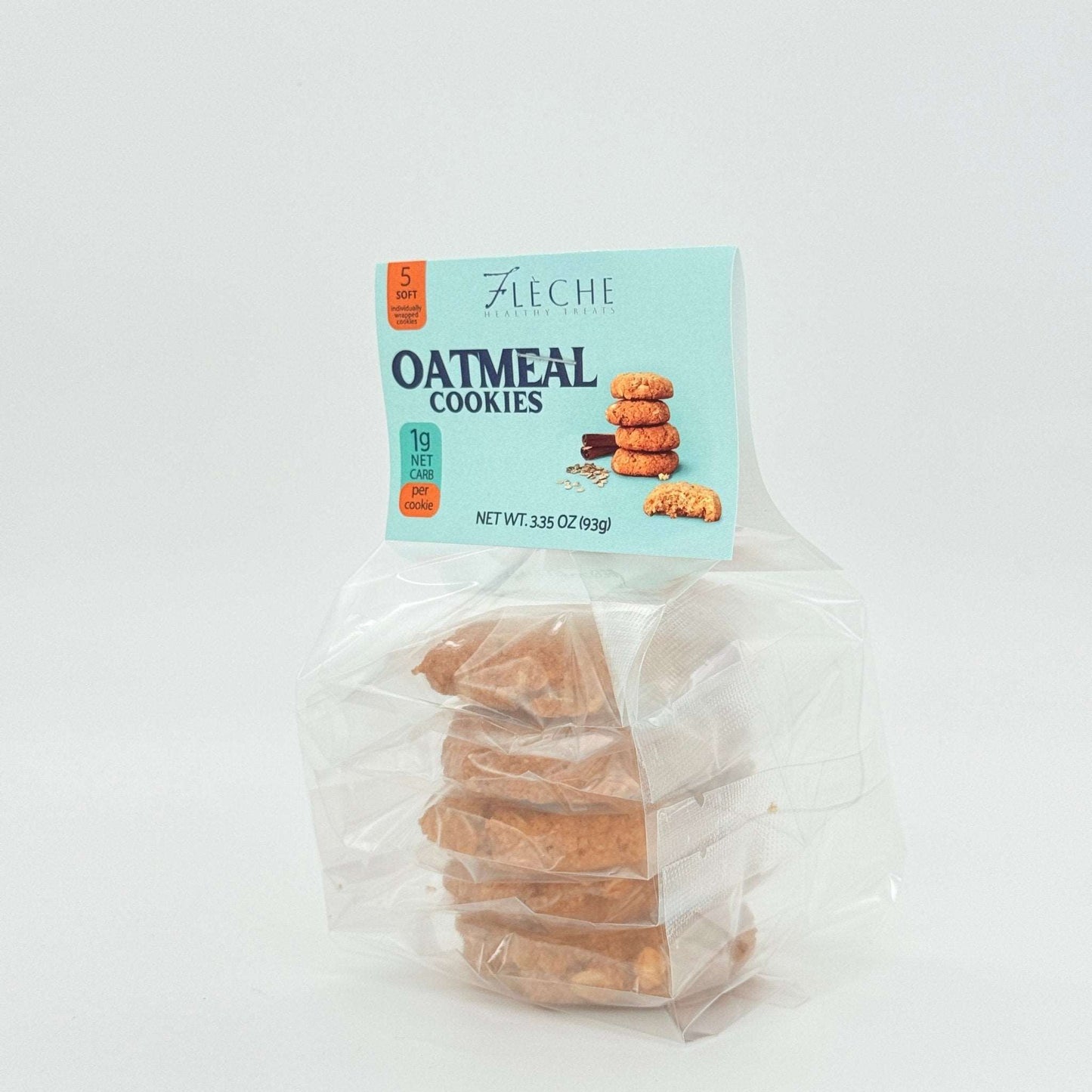 Sugar Free Oatmeal Cookies (Bag of 5 cookies) - Fleche Healthy Treats