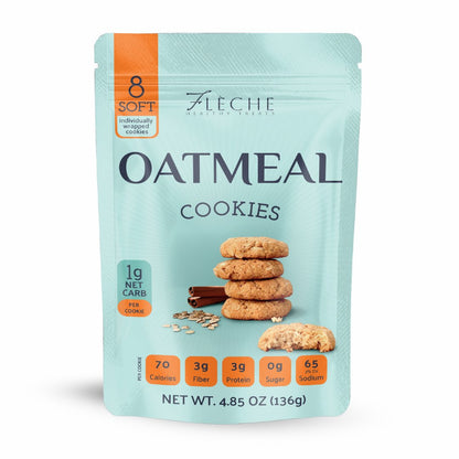 Sugar Free Oatmeal Cookies (Bag of 8 cookies) - Fleche Healthy Treats