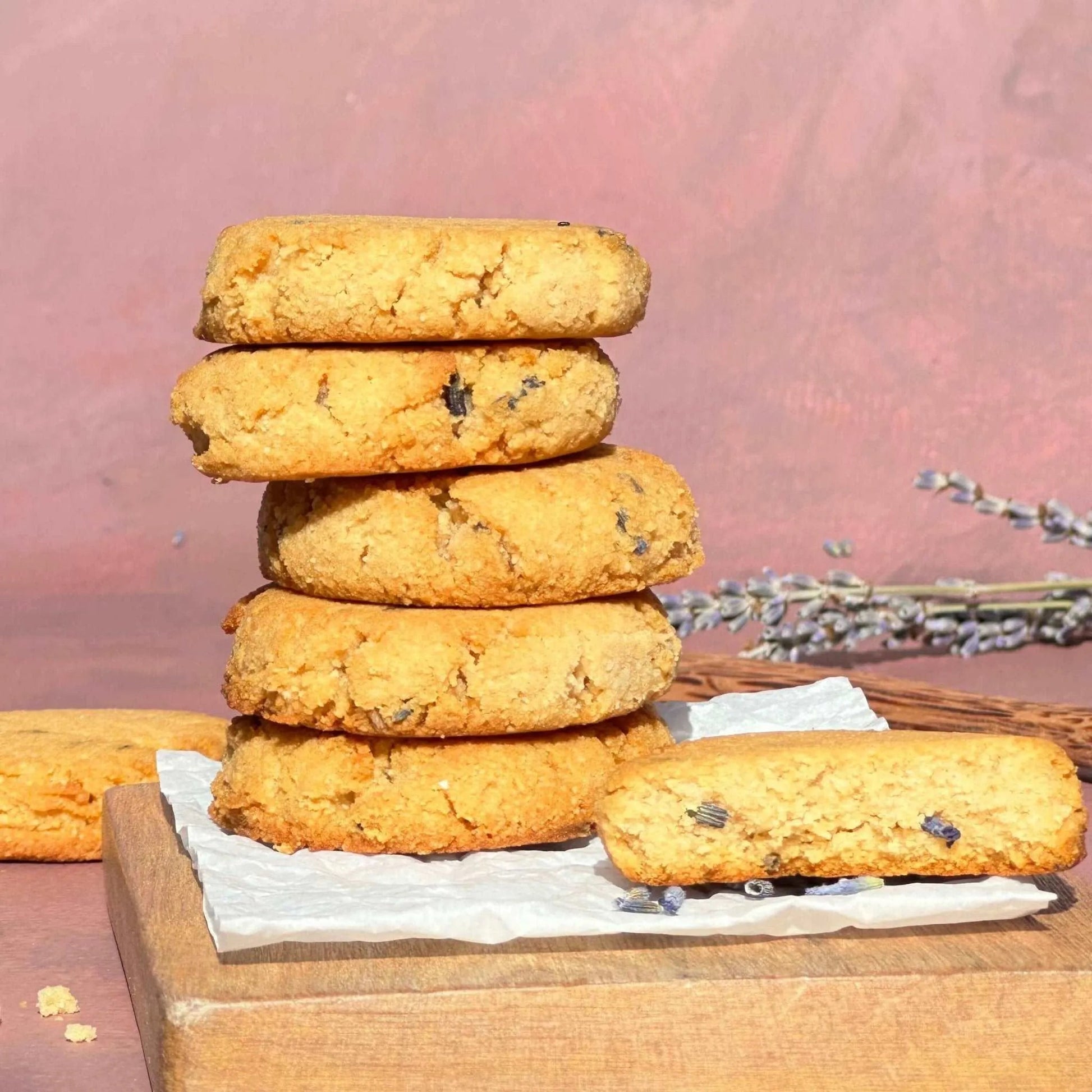 Vegan Lemon Lavender Cookies (Bag of 5 cookies) - Flèche Healthy Treats