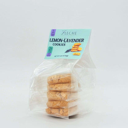 Vegan Lemon Lavender Cookies (Bag of 5 cookies) - Fleche Healthy Treats