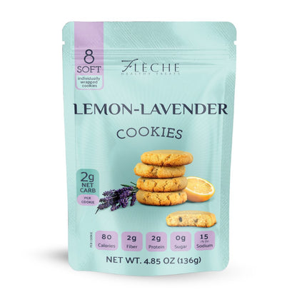 Vegan Lemon Lavender Cookies (Bag of 8 cookies) - Fleche Healthy Treats