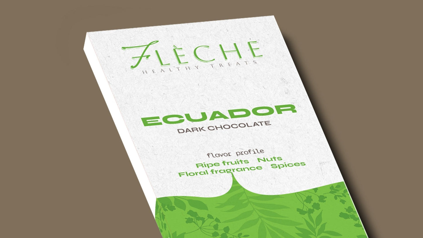 Vegan Sugar - Free 80% Dark Chocolate Ecuador | Flèche Healthy Treats - Fleche Healthy Treats