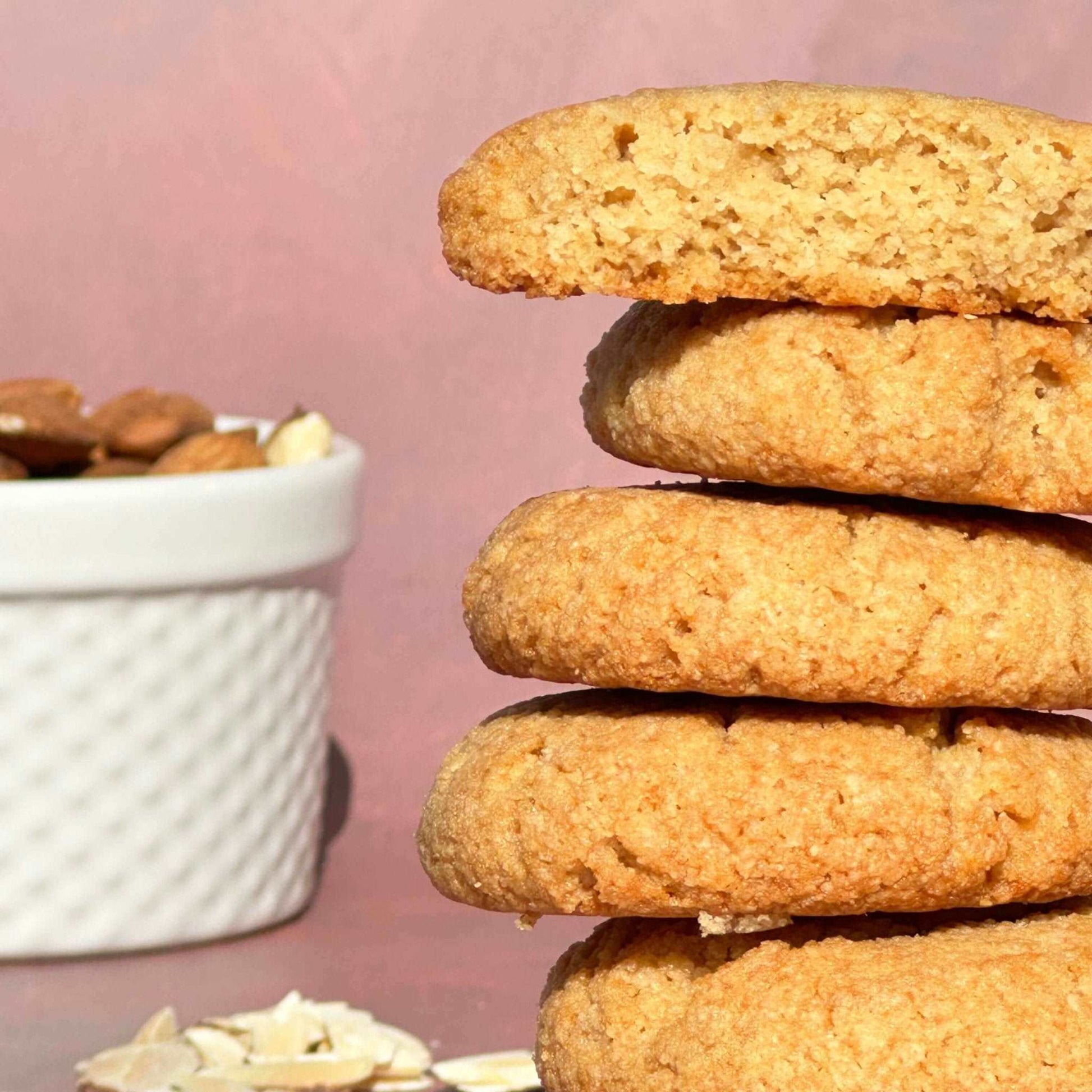 Almond Cookies Sugar Free Gluten Free Dairy Free - Fleche Healthy Treats